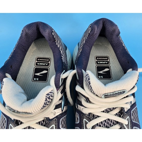 Brooks Ariel GTS 14 Running Shoes Women Sz 7.5 B Blue Silver Support Stability - Picture 7 of 8
